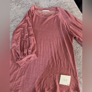 Chris & Carol Dusty Rose Long Sleeve Top